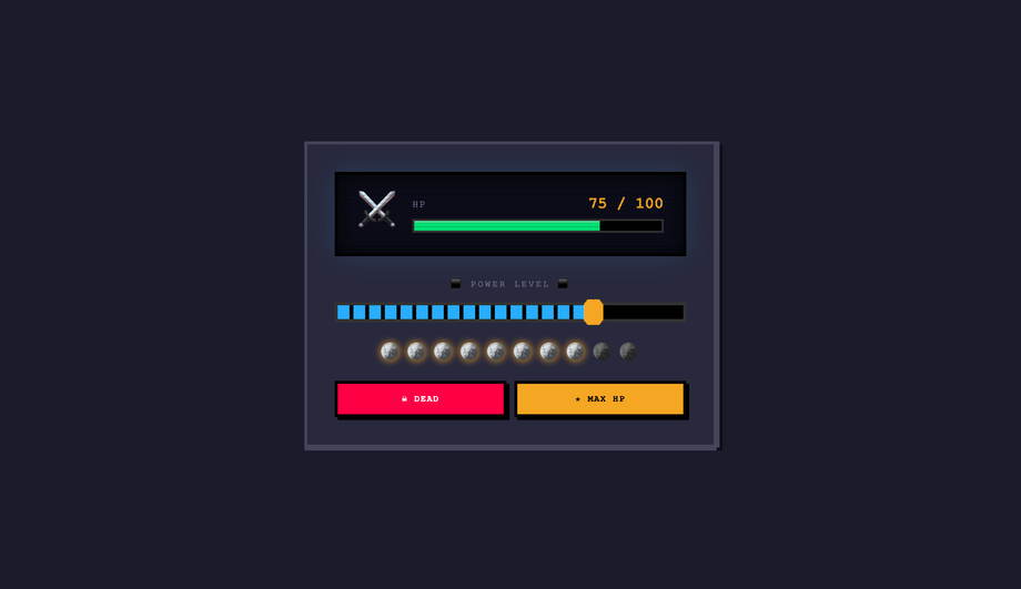 Retro 8-Bit Pixel Art Slider — preview
