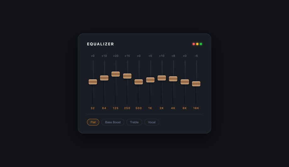 Vertical Audio Equalizer Slider — preview