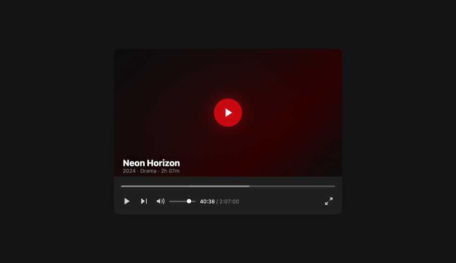 Video Player Progress Bar Style — preview