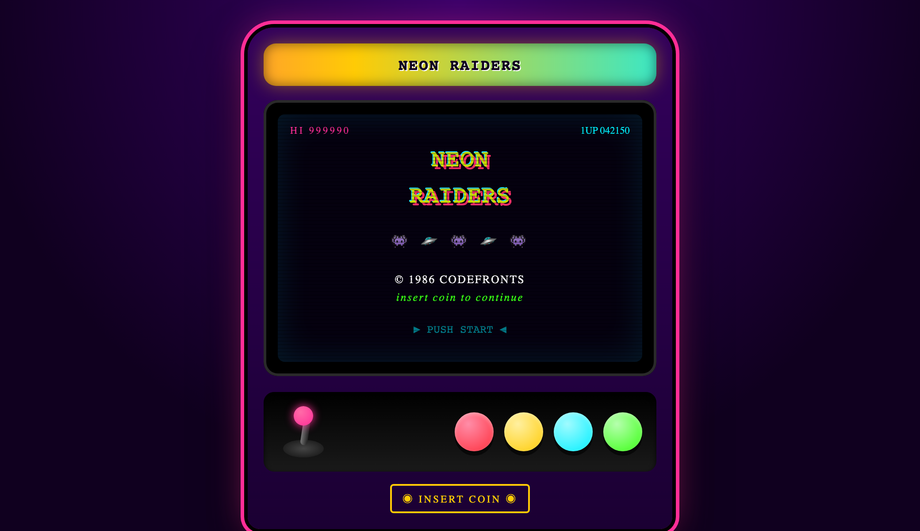 Retro Arcade Game UI Kit — preview