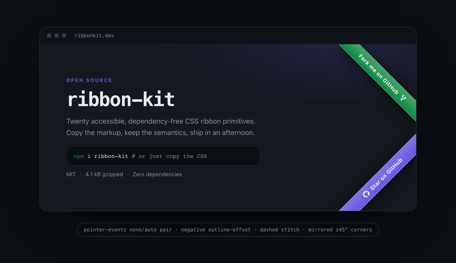 Fork Me on GitHub Corner Ribbon — preview