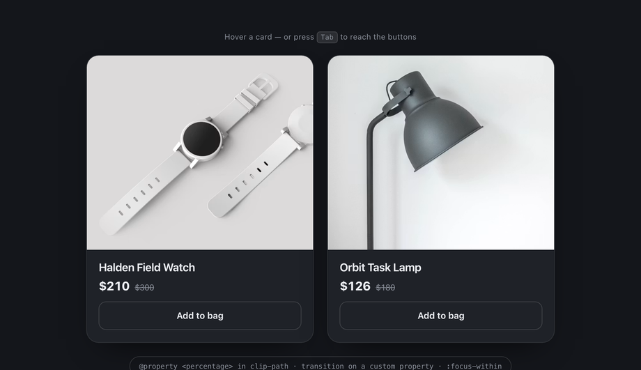 Hover Unfold Animated Ribbon — preview