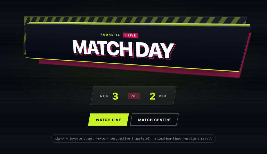Skewed 3D Ribbon Header Banner — preview