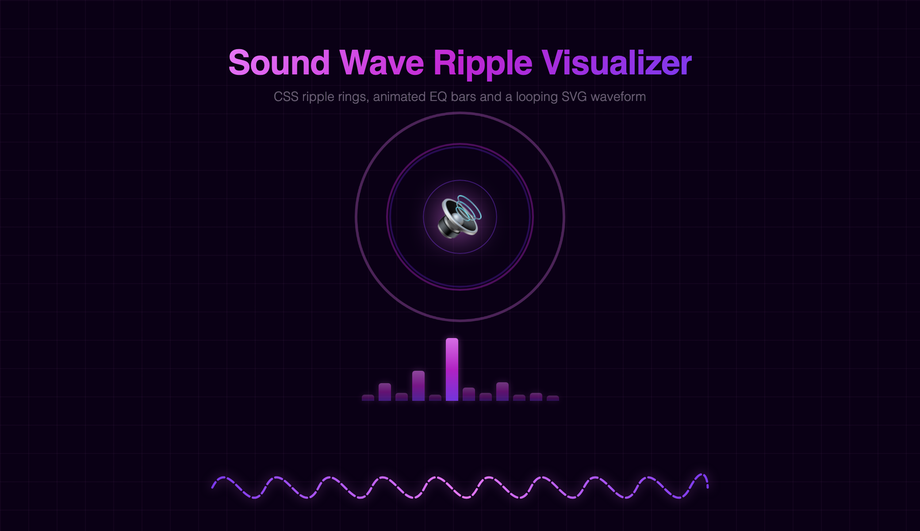 CSS Sound Wave Ripple Visualizer — preview