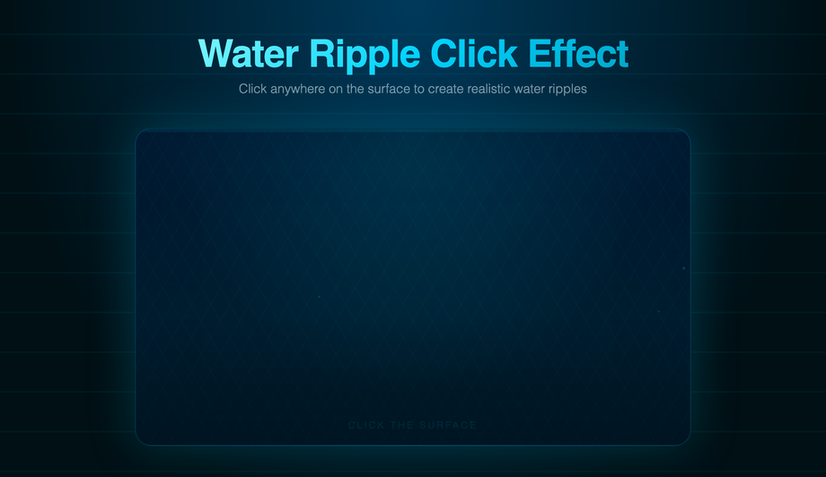 CSS Water Ripple Click Effect — preview