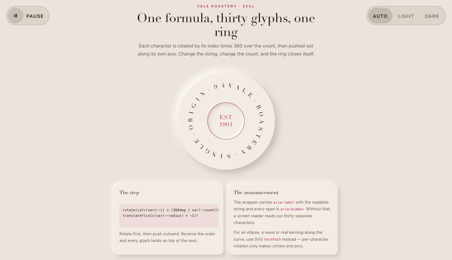 Rotate Text Around a Circle — preview