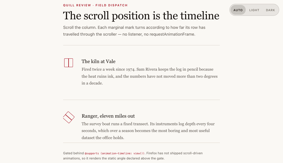 Scroll Driven Rotate View Timeline — preview