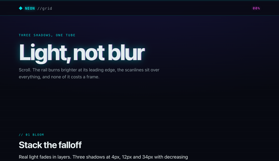 Cyberpunk / Neon Glow Dark-Mode Progress Bar — preview
