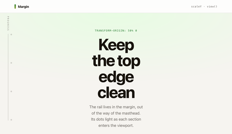 Vertical Side-Docked Scroll Progress Line — preview