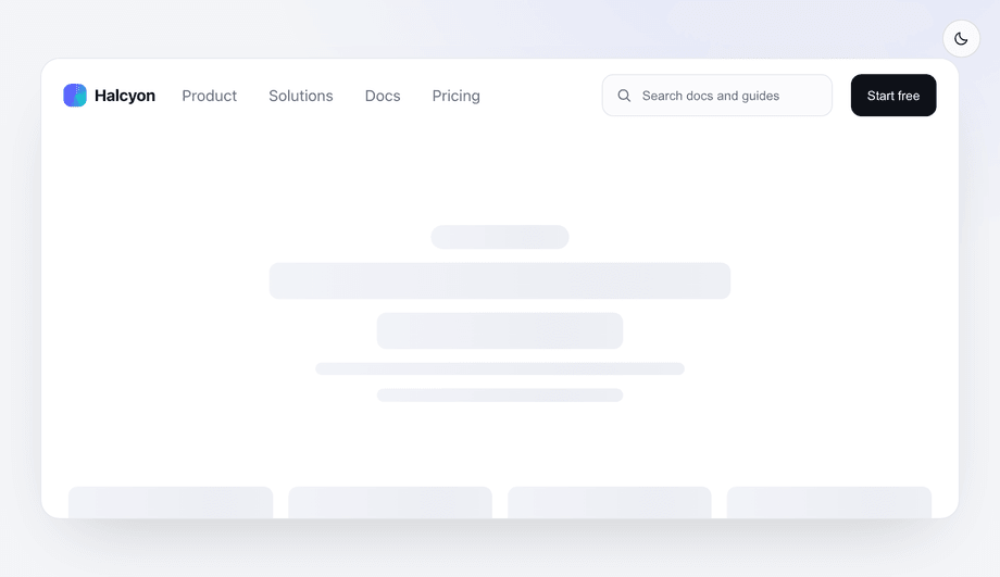 Header Navbar Integrated Sticky Search Bar — preview
