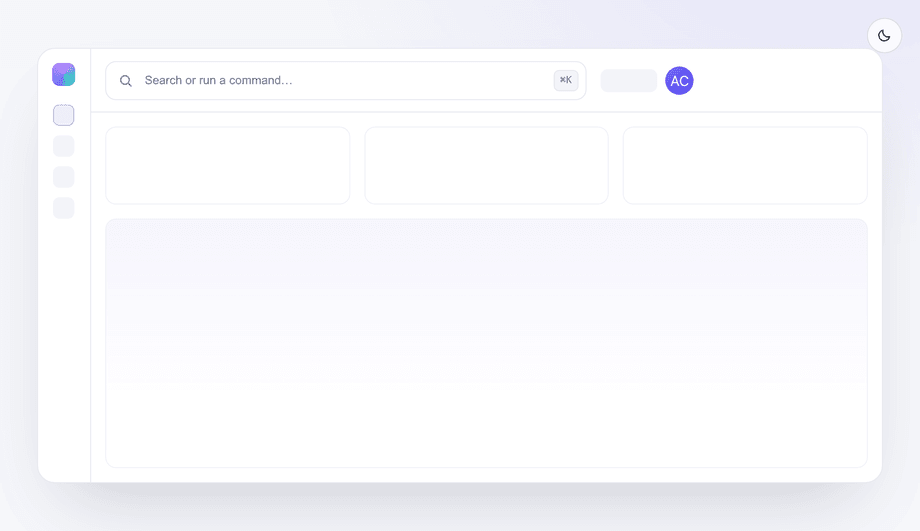 SaaS Dashboard Command Search with Recent and Suggested — preview