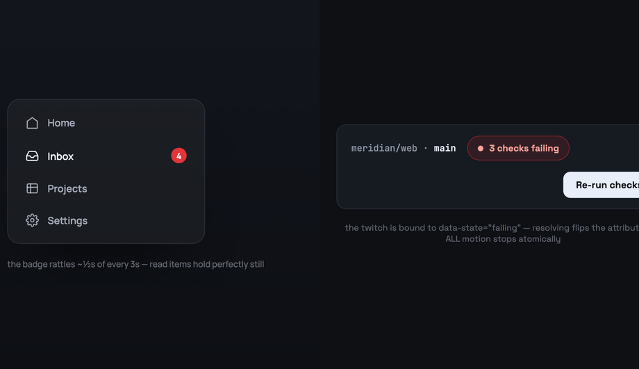 CSS Alert Badge Shake Animation — preview