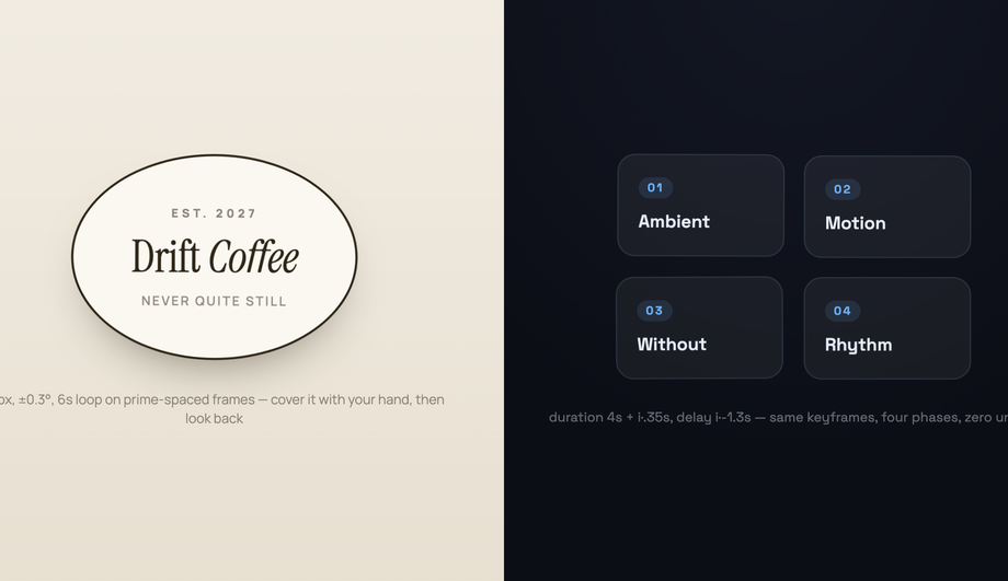 CSS Gentle Continuous Shake Animation — preview
