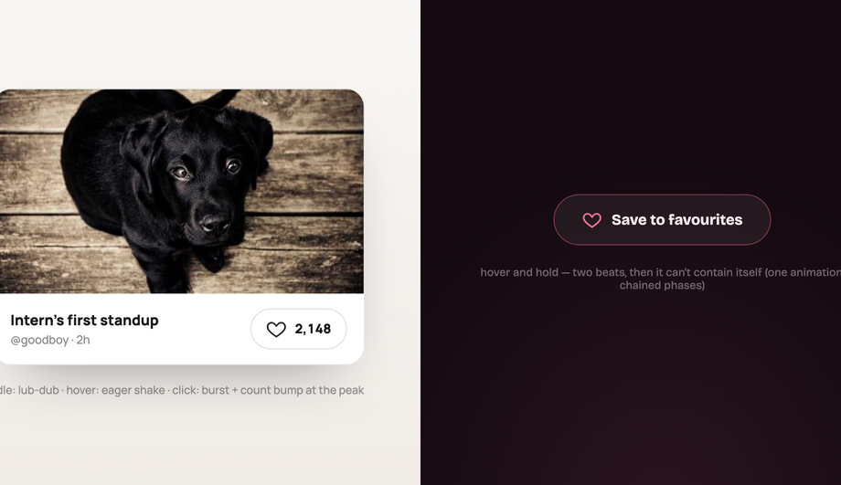CSS Heart Icon Pulse and Shake — preview