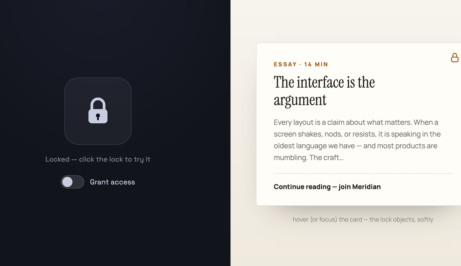 CSS Lock Icon Shake Animation — preview