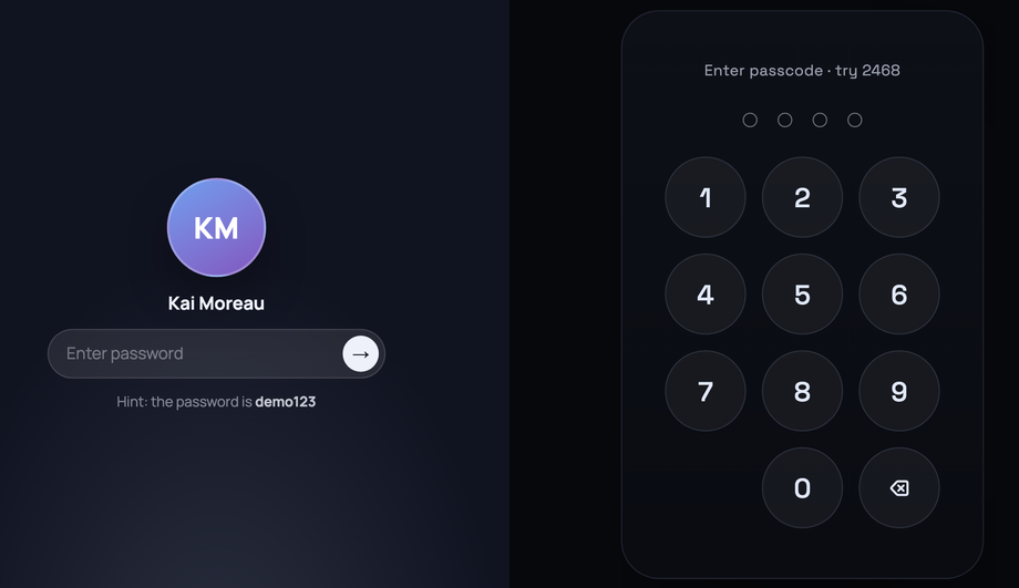 CSS Password Error Shake Effect — preview