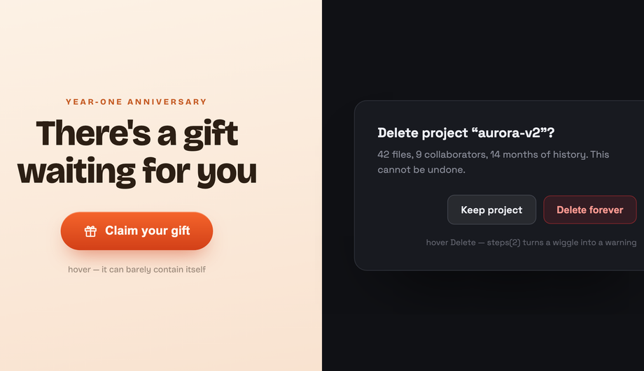 CSS Shake Button on Hover — preview