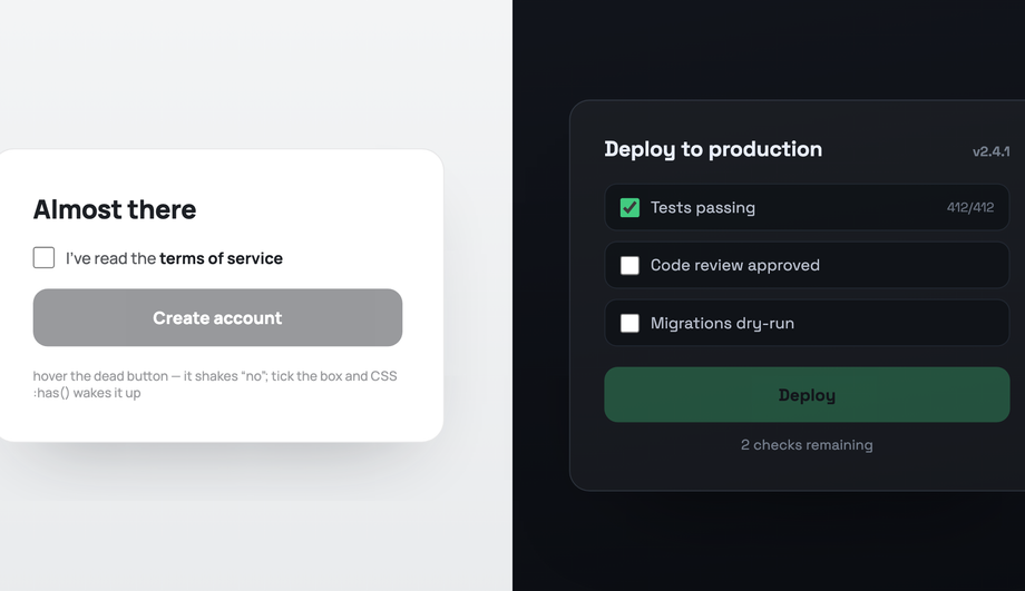 Disabled Button Shake CSS — preview