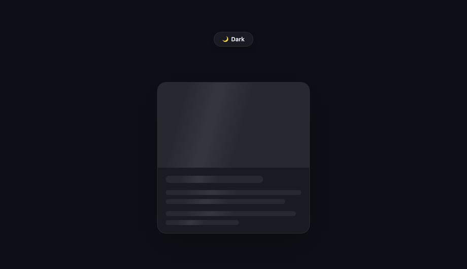 Dark Mode Skeleton — preview