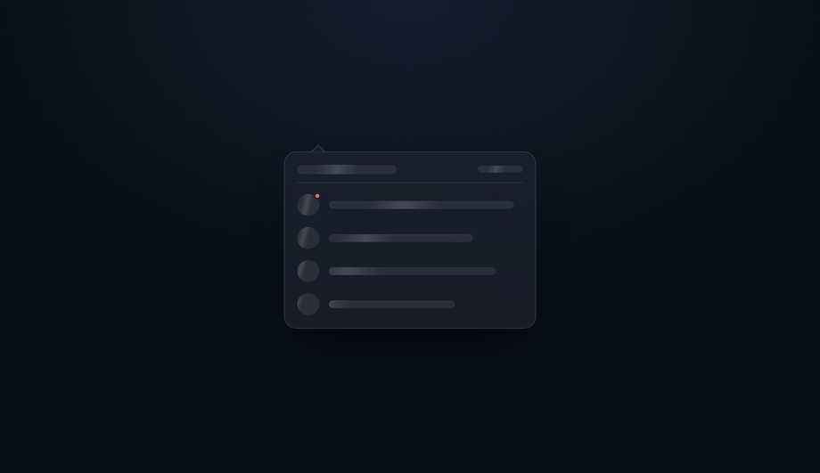 Dropdown Notification List — preview