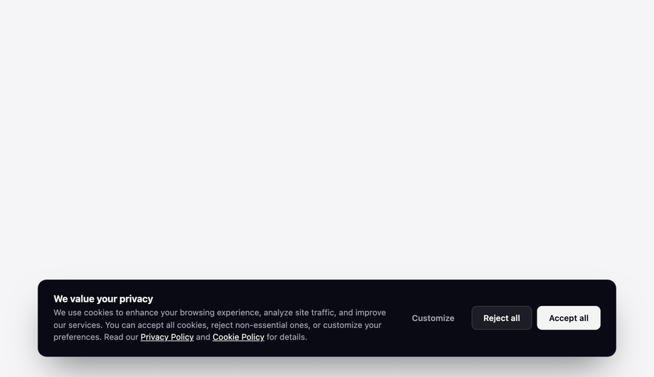 Cookie Consent Banner Slide-In — preview