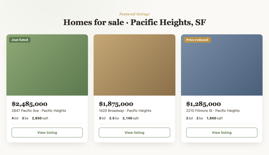 Real Estate Property Listing Card Reveal — preview