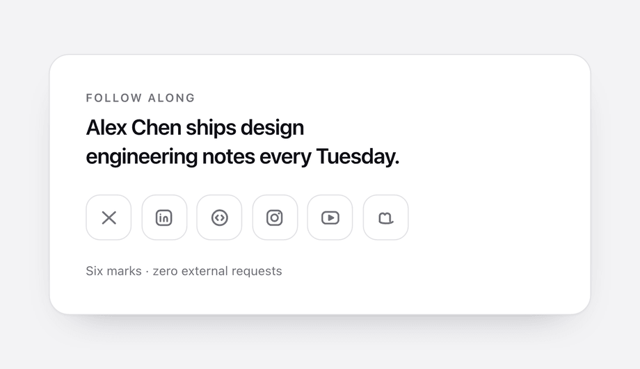 Inline SVG Social Icon Bar No Icon Fonts — preview