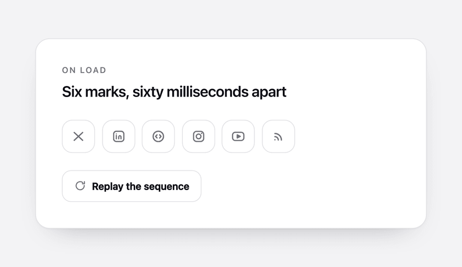 Staggered Social Icon Entrance Animation — preview