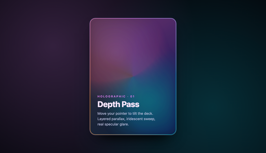 3D Perspective Hover Tilt Stack — preview