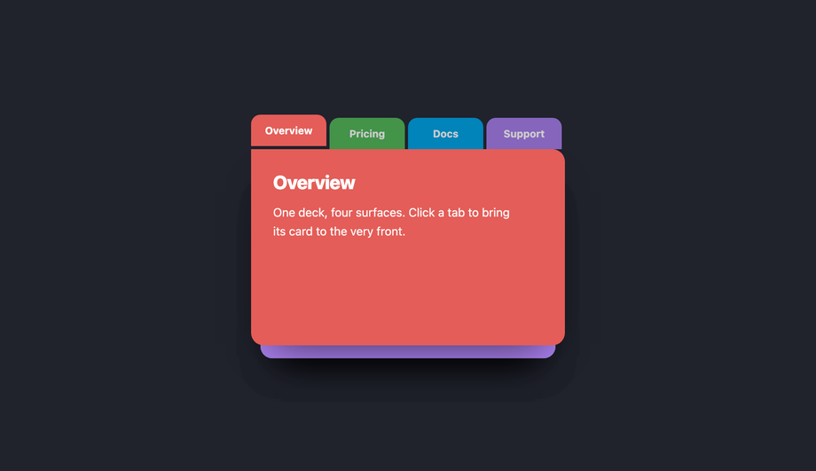 Dynamic Tabbed Stack Deck — preview