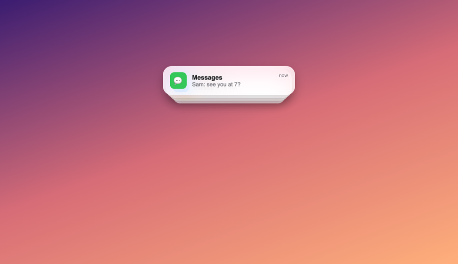 Notification Pile — preview