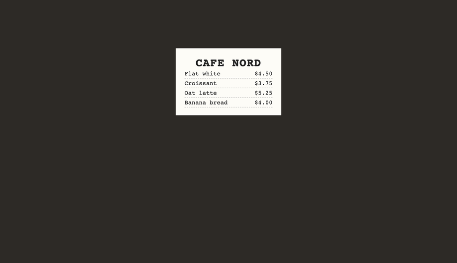 Receipt Roll — preview
