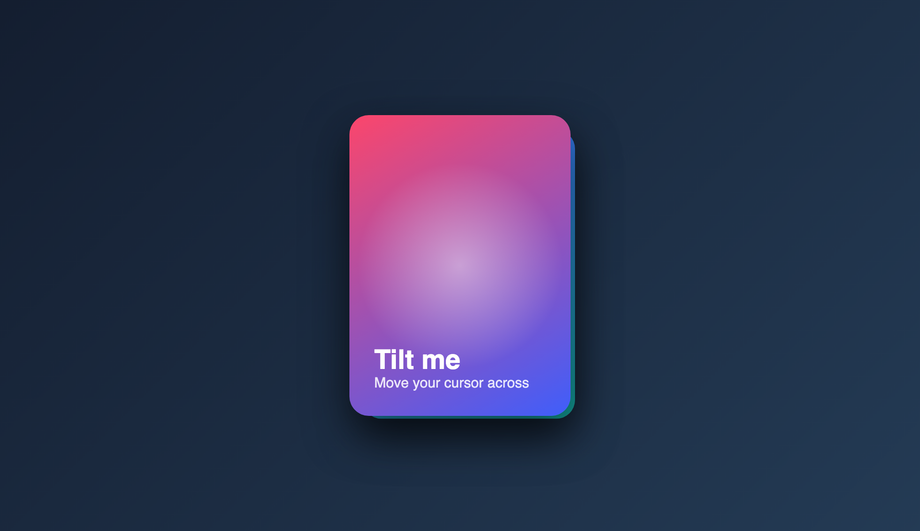 Tilt on Hover — preview