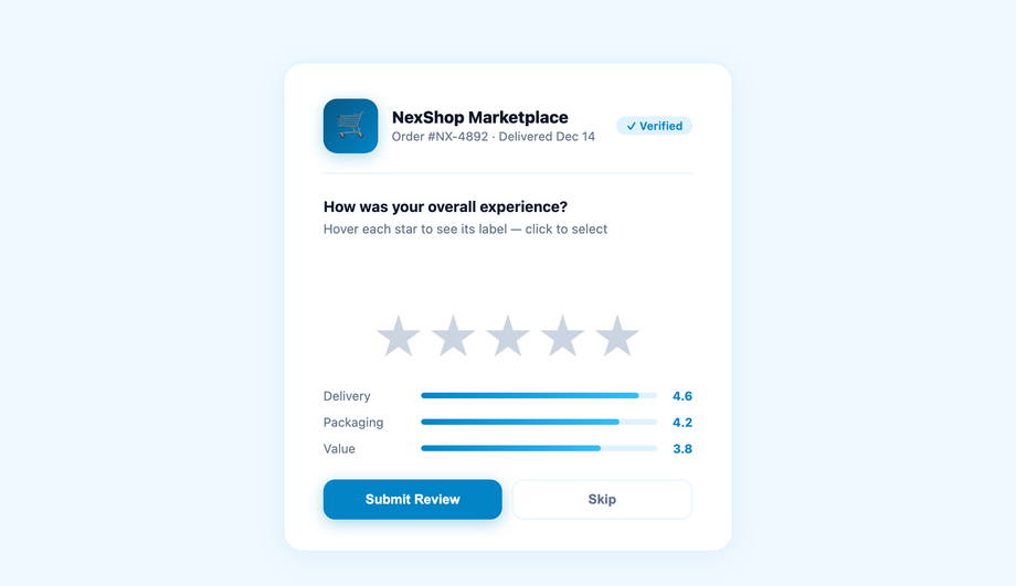 CSS Tooltip Hover Star Rating — preview