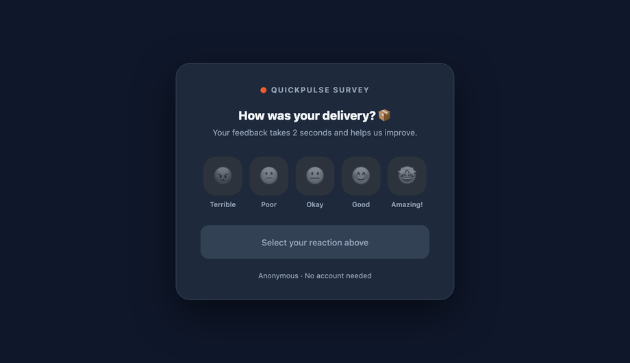 Emoji Feedback Reaction Scale — preview