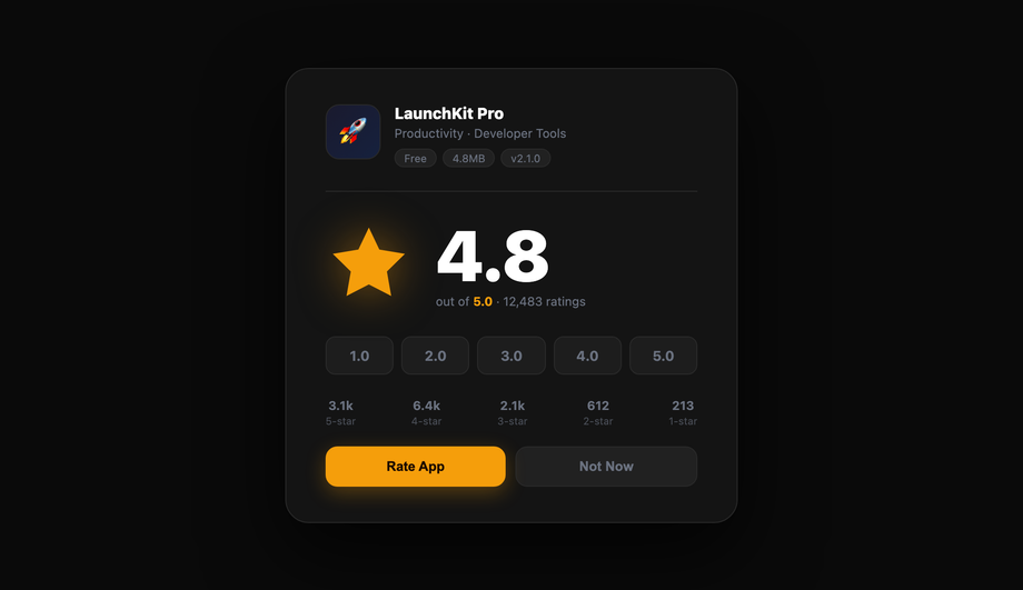 Single Star Numerical Rating — preview