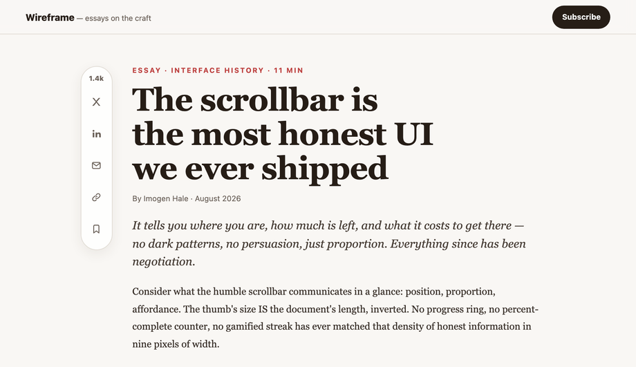 CSS Position Sticky Social Share Bar Left — preview