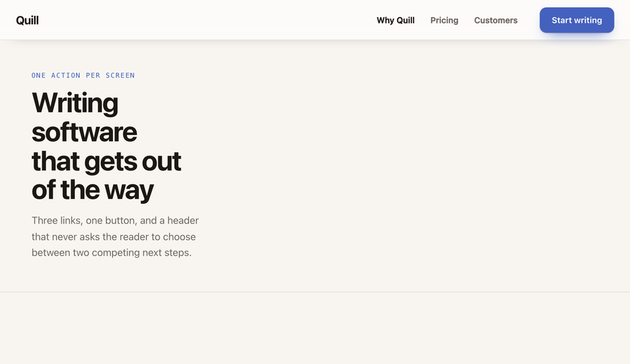 Minimalist Sticky Header with Single High-Emphasis CTA — preview
