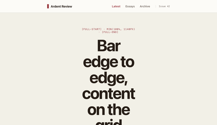 Sticky Header with Full-Bleed Bar and Container Max-Width Content — preview