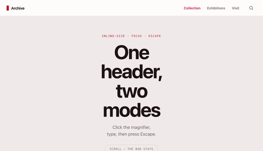 Sticky Header with Icon-to-Full-Width Search Expand on Click — preview