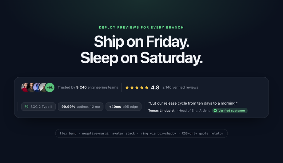 SaaS Trust Banner with Verified Badges — preview