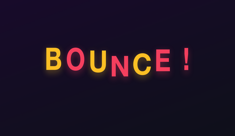 CSS Bouncing Letters Animation — preview