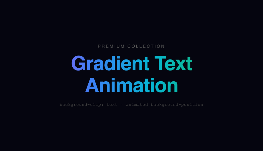 CSS Gradient Text Animation — preview