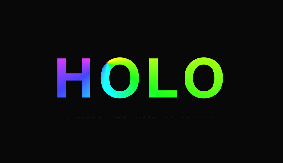 CSS Holographic Text Animation — preview