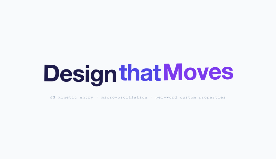 CSS Kinetic Typography Animation — preview