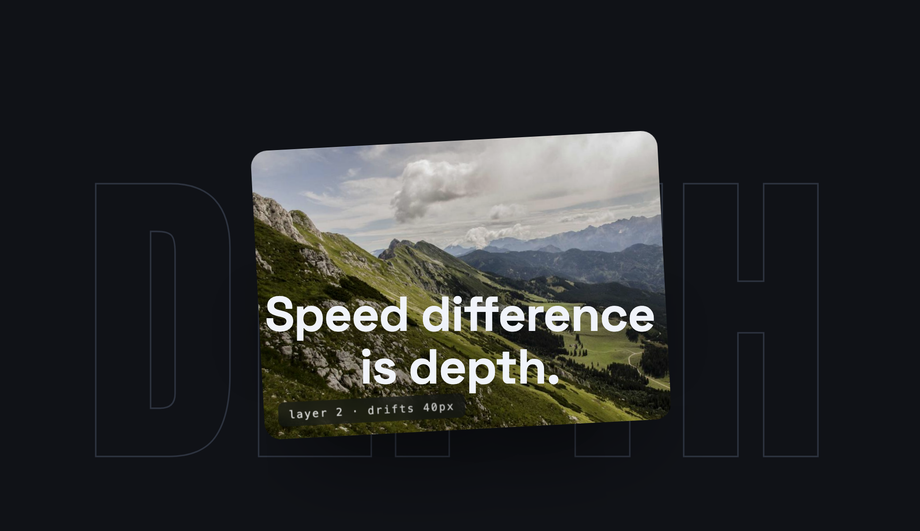 CSS Multi Layer Parallax Text Scroll — preview
