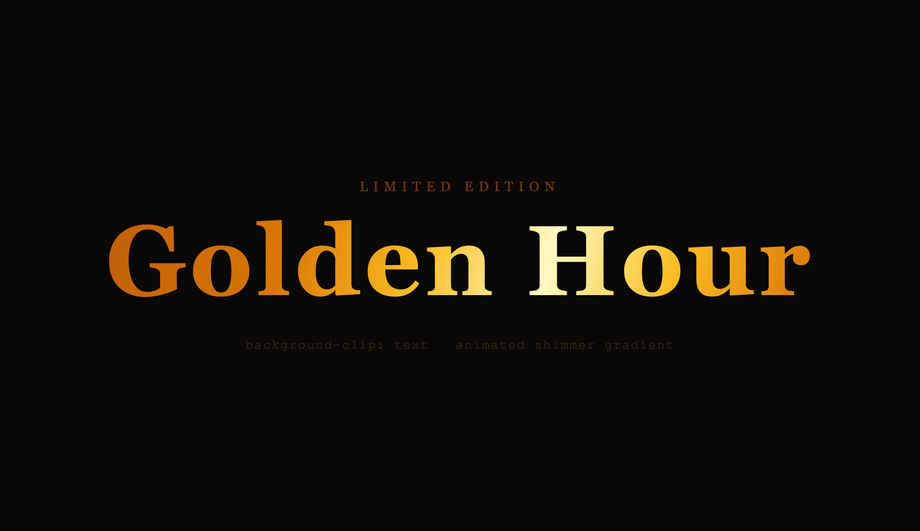 CSS Shimmer Text Animation — preview