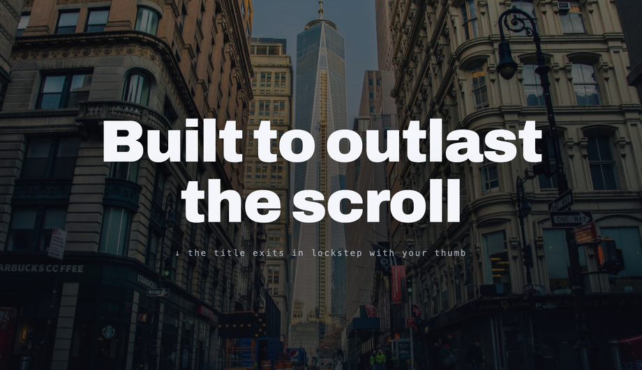 CSS Sticky Scroll Text Opacity Fade — preview