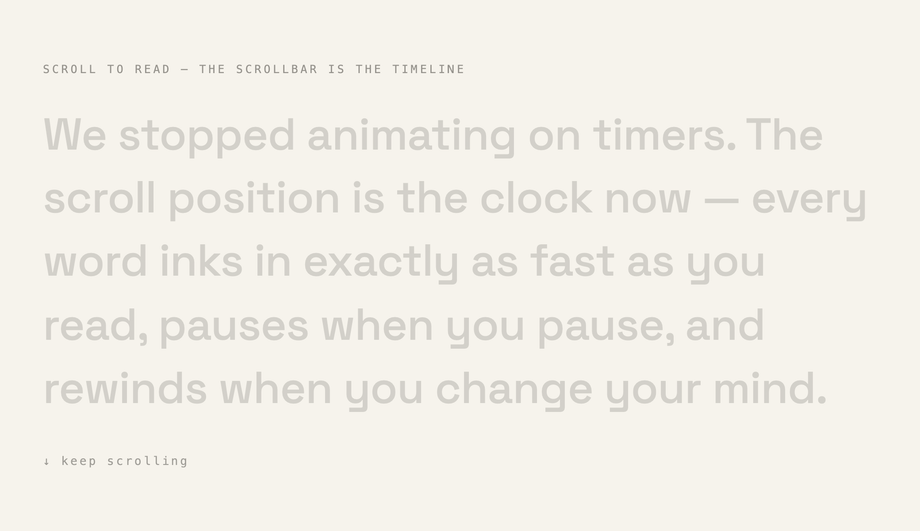 Pure CSS Scroll Driven Text Reveal Timeline — preview