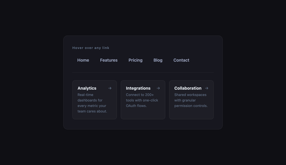 CSS Hover Transition Text Gradient Effect — preview